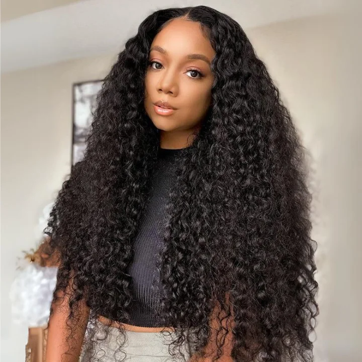 Synthetic wavy wig with a heat - friendly formulaDeep Wave 13*4 Transparent Lace Frontal Best Glueless Wigs Curly Natural Hair-Amanda Hair Synthetic wavy wig with a heat - friendly formulaDeep Wave 13*4 Transparent Lace Frontal Best Glueless Wigs Curly Natural Hair-Amanda Hair