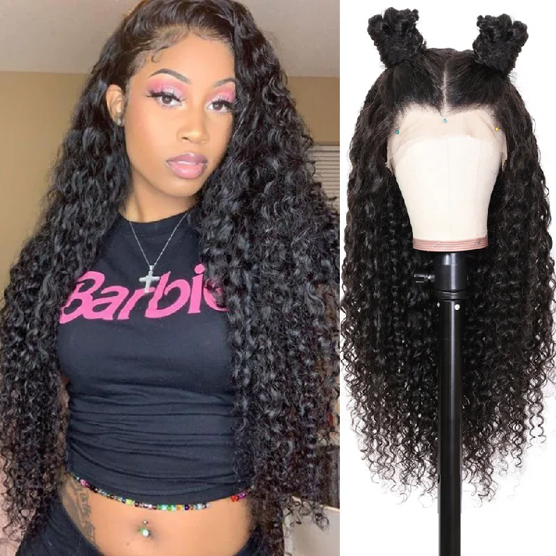 Wavy wig with a side - part for a more flattering lookBrazilian Deep Wave Human Hair Full Lace Front Wigs-Amanda Hair Wavy wig with a side - part for a more flattering lookBrazilian Deep Wave Human Hair Full Lace Front Wigs-Amanda Hair