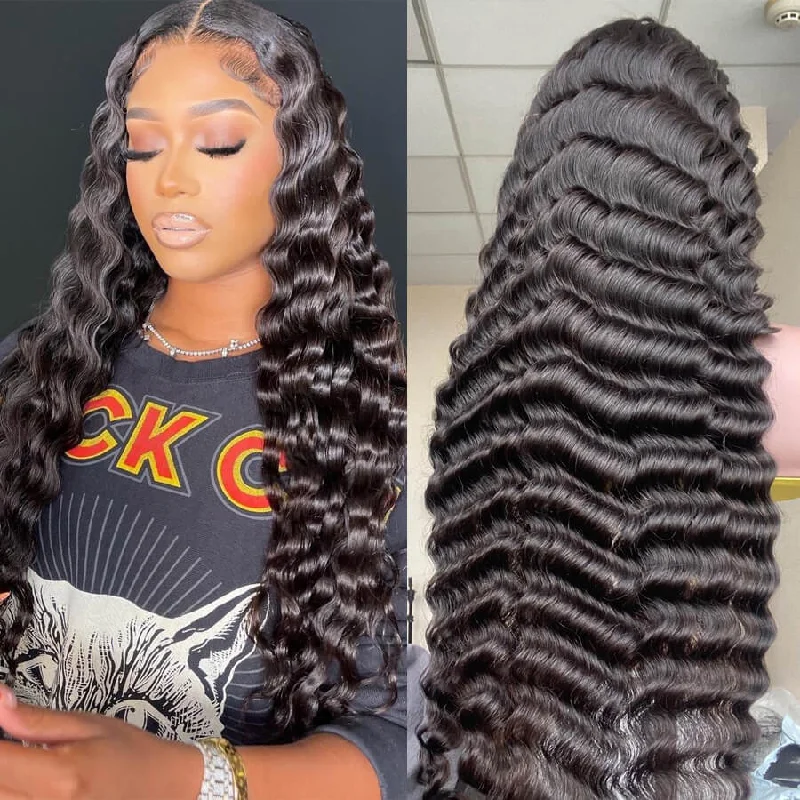 Wavy wig with a wavy bang for a trendy and modern styleGlueless 4*4 Lace Loose Deep Wave Closure Wig Pre Plucked Natural Hair Line-Amanda Hair Wavy wig with a wavy bang for a trendy and modern styleGlueless 4*4 Lace Loose Deep Wave Closure Wig Pre Plucked Natural Hair Line-Amanda Hair