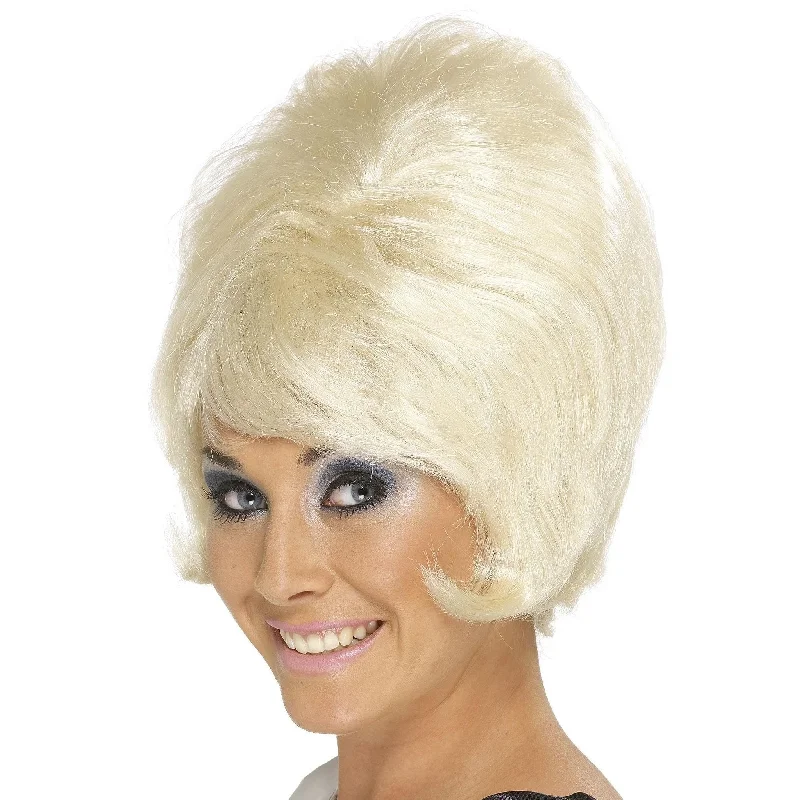 Long - length wig with a natural - looking root for a more realistic lookBeehive Wig Blond Long - length wig with a natural - looking root for a more realistic lookBeehive Wig Blond