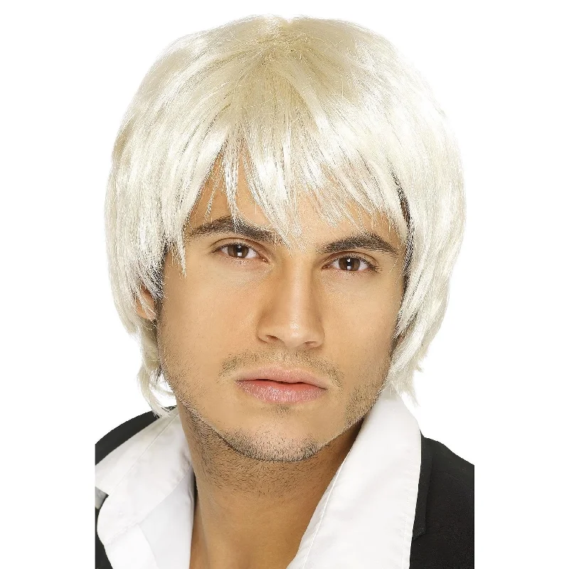 Long - length wig with a pre - bleached knot for a natural - looking scalpBoy Band Wig Blond Long - length wig with a pre - bleached knot for a natural - looking scalpBoy Band Wig Blond