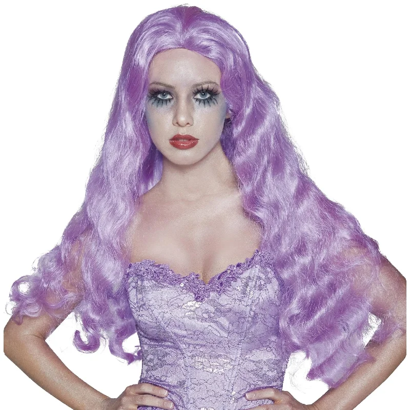 Long - length wig with a curly texture for a bold and stylish choiceBuy Gothic Bride Wig Purple Long - length wig with a curly texture for a bold and stylish choiceBuy Gothic Bride Wig Purple