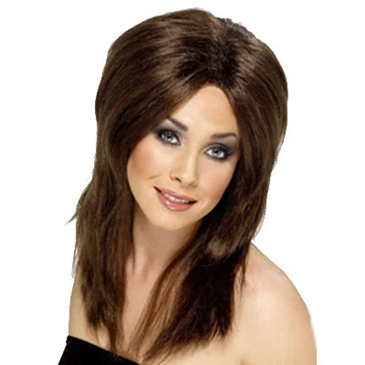 Long - length wig with a straight texture for a sleek and glamorous lookCovergirl Wig Brown Long - length wig with a straight texture for a sleek and glamorous lookCovergirl Wig Brown