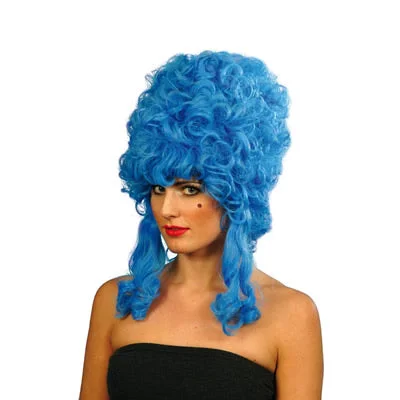 Long - length wig in a jet - black color for a classic appearanceDame Wig