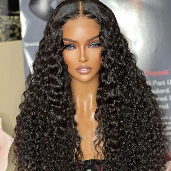 Wavy wig with a pre - styled curl pattern for convenienceDeep Wave 13*4 Transparent HD Lace Frontal Best Glueless Wigs Curly Natural Hair-Amanda Hair Wavy wig with a pre - styled curl pattern for convenienceDeep Wave 13*4 Transparent HD Lace Frontal Best Glueless Wigs Curly Natural Hair-Amanda Hair
