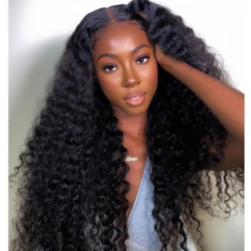 Human - hair wavy wig for a natural and luxurious feelFleeky Hair 10A Brazilian Deep Wave 13x6 Lace Frontal Wig Transparent Lace Wigs Human - hair wavy wig for a natural and luxurious feelFleeky Hair 10A Brazilian Deep Wave 13x6 Lace Frontal Wig Transparent Lace Wigs