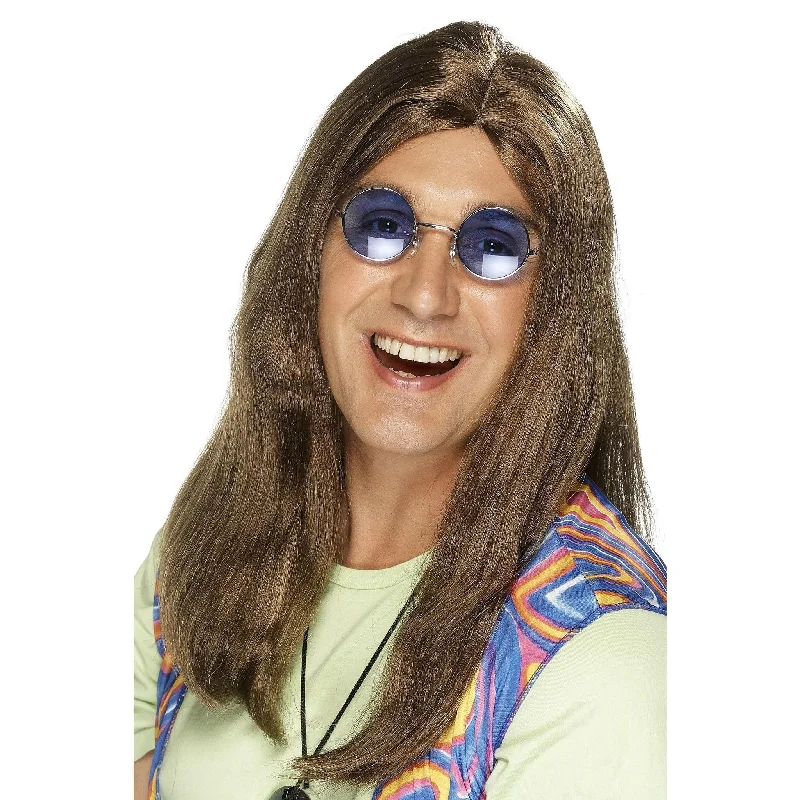 Long - length wig with a honey - blonde color for a warm and sunny appearanceGroovy Neil Wig Brown Long - length wig with a honey - blonde color for a warm and sunny appearanceGroovy Neil Wig Brown