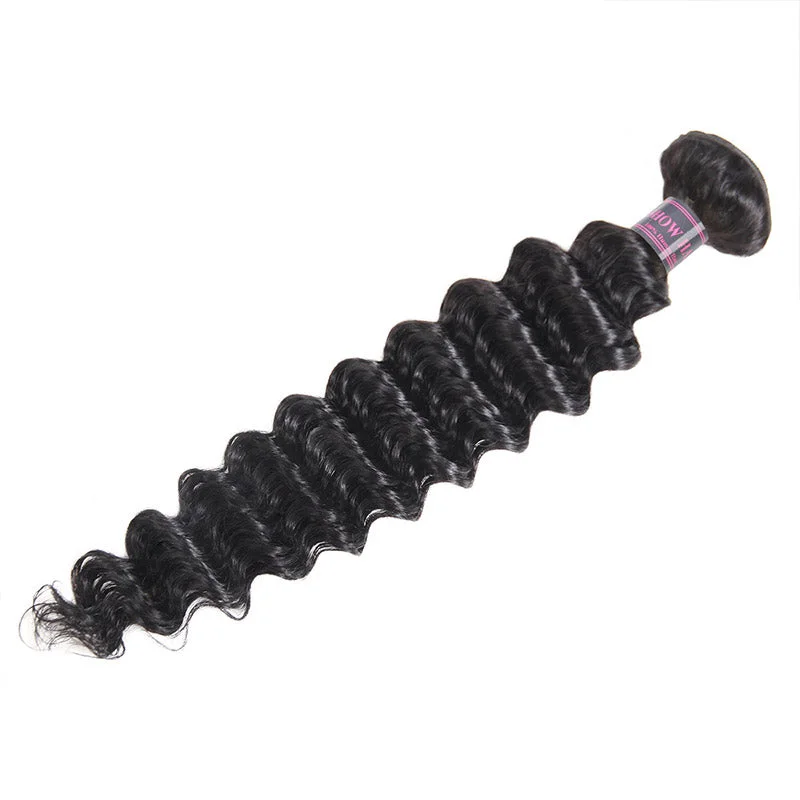 Lace - front wavy wig for a realistic hairlineIshow Deep Wave Human Hair Weave Bundles Hair Machine Double Weft Hair Extensions Lace - front wavy wig for a realistic hairlineIshow Deep Wave Human Hair Weave Bundles Hair Machine Double Weft Hair Extensions