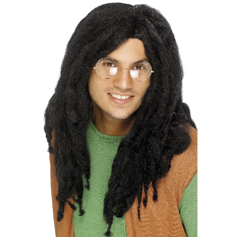 Long - length wig with a curly texture for a bold and stylish choiceJamaican Man Wig Black Long - length wig with a curly texture for a bold and stylish choiceJamaican Man Wig Black