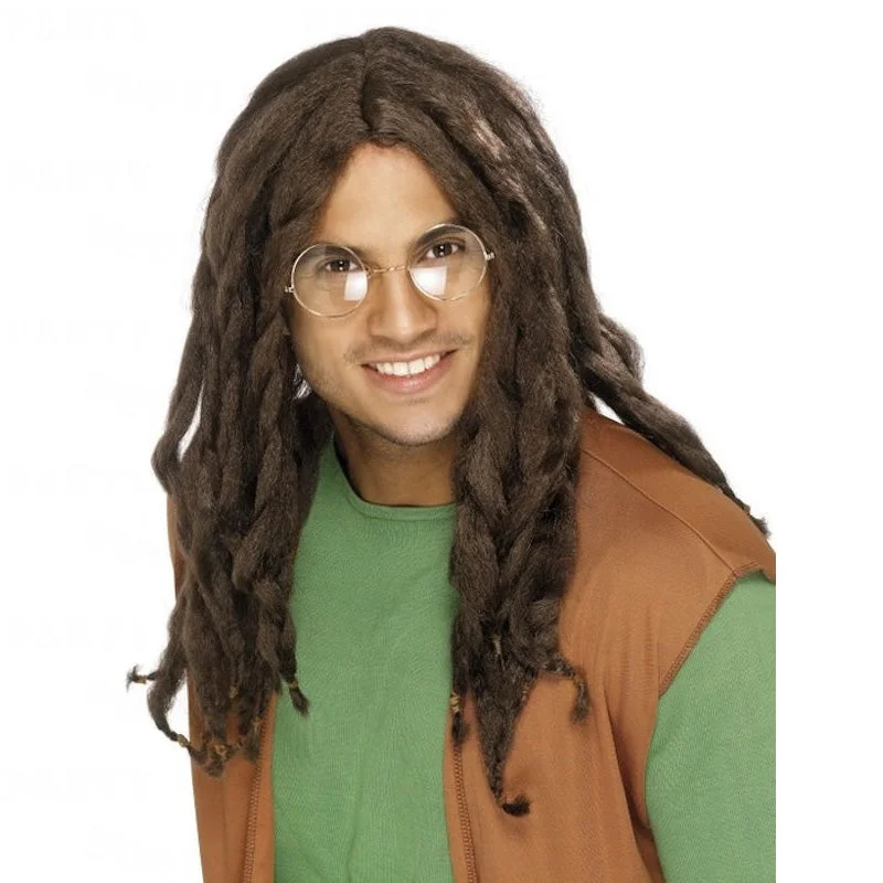 Long - length wig with a pre - plucked hairline for a more natural lookJamaican Man Wig Brown Long - length wig with a pre - plucked hairline for a more natural lookJamaican Man Wig Brown