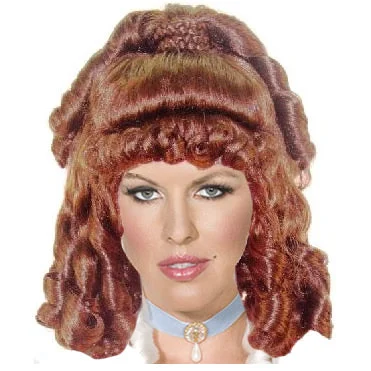 Long - length wig in a jet - black color for a classic appearanceJane Austen Wig