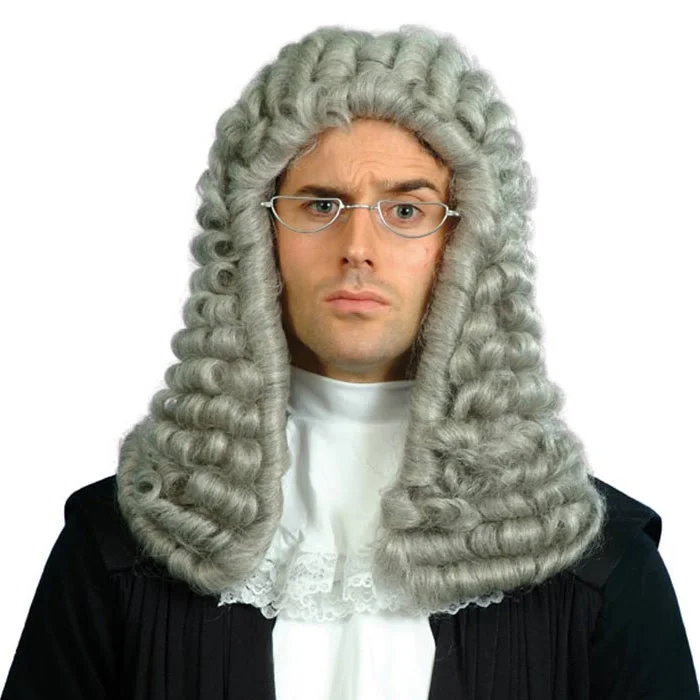 Human - hair long - length wig for a natural and luxurious feelJudge Wig Grey