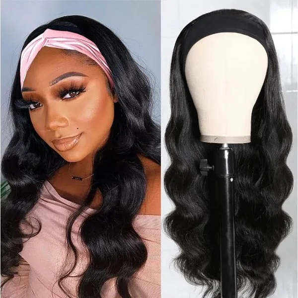 Bohemian - style braided wigs with added beads and accessoriesJunoda Hair Body Wave Glueless Headband Wig Remy Hair 150% Density Bohemian - style braided wigs with added beads and accessoriesJunoda Hair Body Wave Glueless Headband Wig Remy Hair 150% Density
