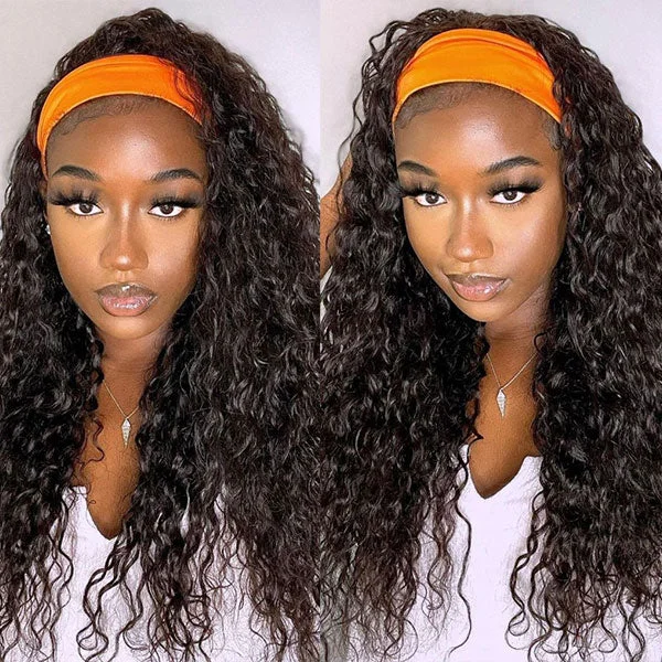 Kinky braided wigs with a tight curl pattern for authenticityJunoda Hair Water Wave Headband Wig Kinky braided wigs with a tight curl pattern for authenticityJunoda Hair Water Wave Headband Wig