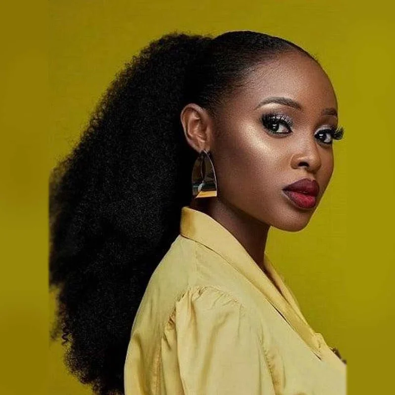 Heat - resistant braided wigs for styling flexibilityKinky Curly Drawstring Ponytail Human Virgin Hair Heat - resistant braided wigs for styling flexibilityKinky Curly Drawstring Ponytail Human Virgin Hair