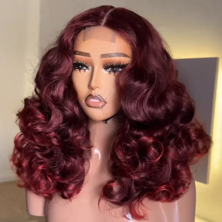 Synthetic wavy wig with a heat - friendly formulaLoose Deep Wave Middle Part Lace Front Wig Human Hair 4*4/13*4 Frontal HD Lace Color Wig Pre Plucked Hairline - Amanda Hair Synthetic wavy wig with a heat - friendly formulaLoose Deep Wave Middle Part Lace Front Wig Human Hair 4*4/13*4 Frontal HD Lace Color Wig Pre Plucked Hairline - Amanda Hair