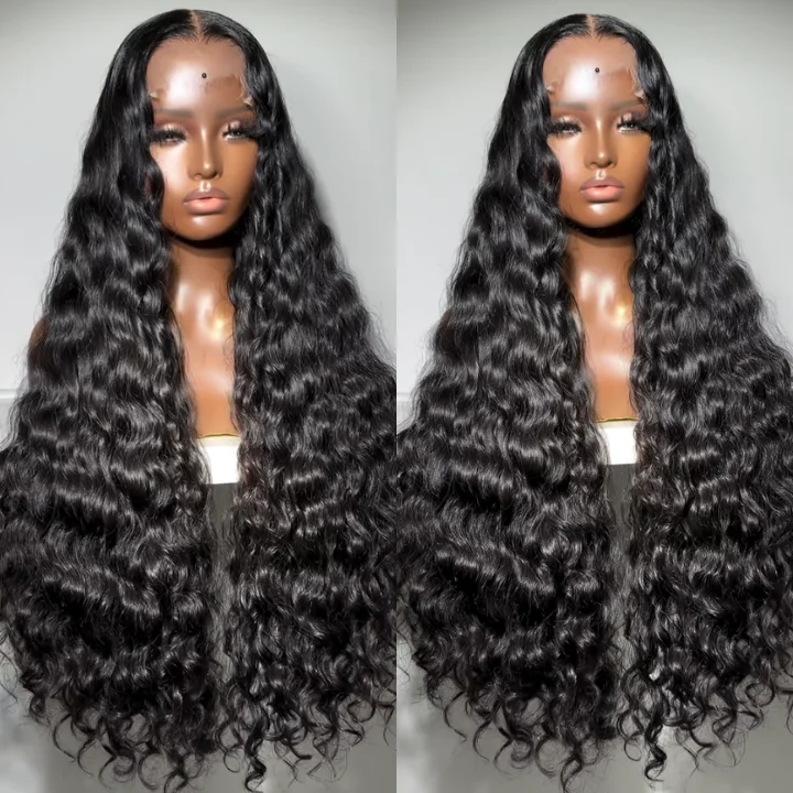 Human - hair wavy wig for a natural and luxurious feel300% Density Luxury custom wigs Loose Wave Glueless  Lace Wigs Virgin Human Hair Transparent Lace Front Wig Super Double Drawn Level  - Amanda Hair