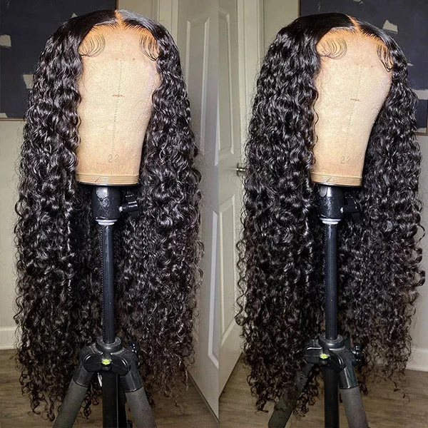 Lace - front wavy wig for a realistic hairlineDeep Wave HD Lace Wigs 4*4 Lace Closure Human Hair Wigs Malaysian Hair Lace Wigs Lace - front wavy wig for a realistic hairlineDeep Wave HD Lace Wigs 4*4 Lace Closure Human Hair Wigs Malaysian Hair Lace Wigs
