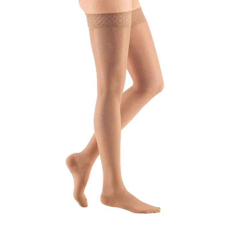 Mediven Sheer & Soft 15-20 mmHg Thigh High w/Lace Silicone Top Band