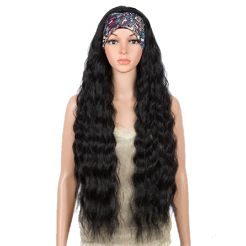 Wavy wig with auburn undertones for a unique and eye - catching colorNOBLE Synthetic Headband Wigs | Super Soft Long Wavy Wig | 38 Inch Headband Wigs Natural Color Wavy wig with auburn undertones for a unique and eye - catching colorNOBLE Synthetic Headband Wigs | Super Soft Long Wavy Wig | 38 Inch Headband Wigs Natural Color