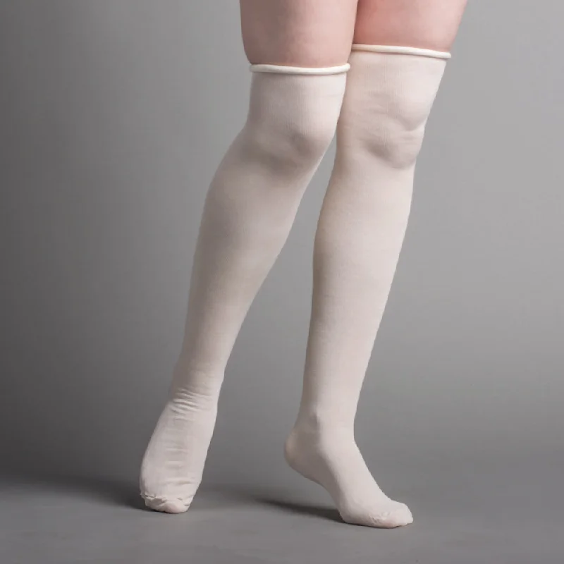 Silk Stockings (Ivory, Plain)