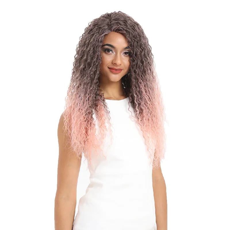 Wavy wig with a wavy bang for a trendy and modern styleNOBLE Polly Synthetic Lace Wig (Part Lace)26 Inch丨T ROSE GOLD Wavy wig with a wavy bang for a trendy and modern styleNOBLE Polly Synthetic Lace Wig (Part Lace)26 Inch丨T ROSE GOLD