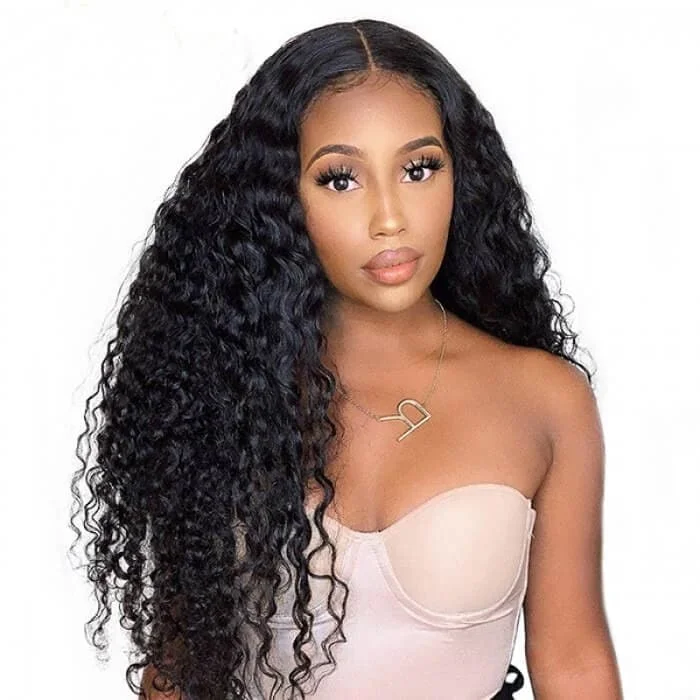 Heat - resistant wavy wig for easy styling at homeDeep Curly 4x4 Lace Wig Bleached Knots Natural Hairline For Sale Heat - resistant wavy wig for easy styling at homeDeep Curly 4x4 Lace Wig Bleached Knots Natural Hairline For Sale
