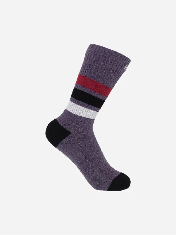 Striped Women's Organic Cotton Trainer Socks | Mauve