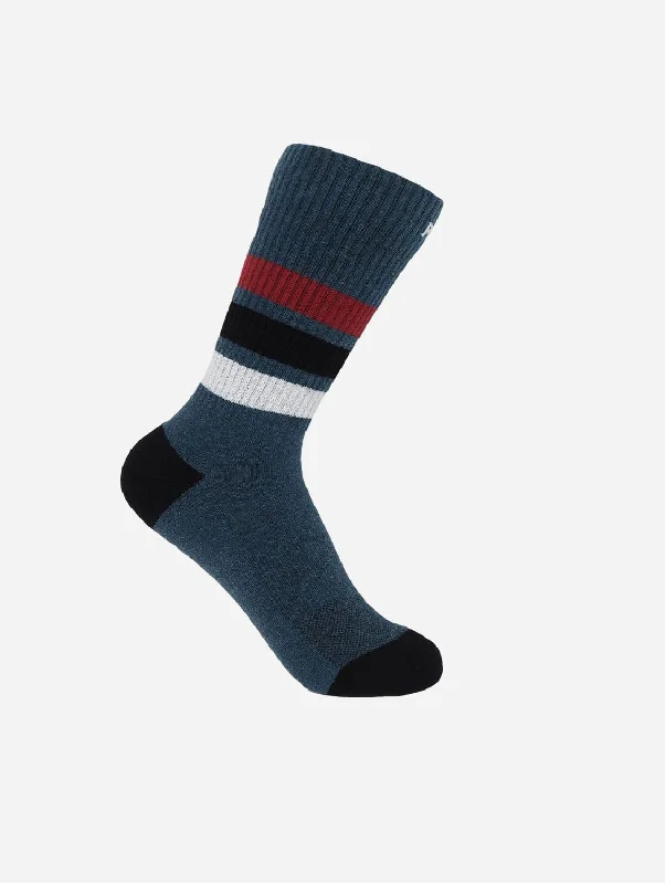 Striped Women's Organic Cotton Trainer Socks | Navy