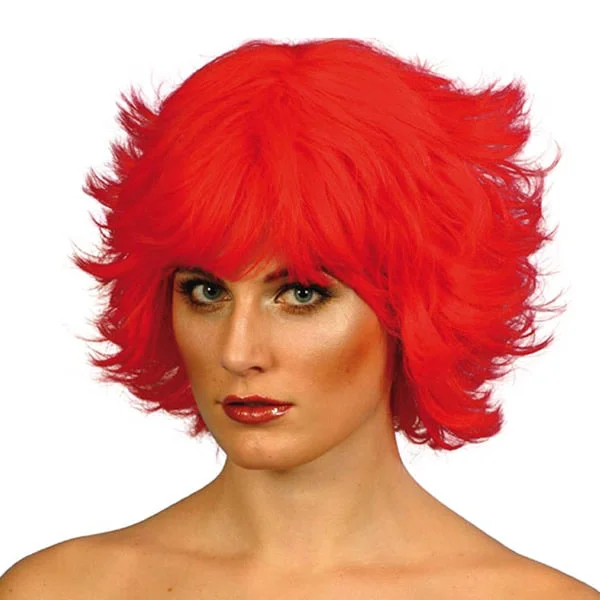 Long - length wig with a side - part for a more flattering lookSupermodel Wig Bright Red Long - length wig with a side - part for a more flattering lookSupermodel Wig Bright Red