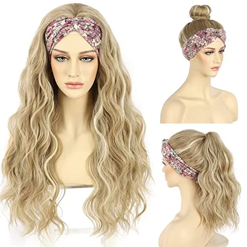 Braided wigs with a pre - plucked hairline for a natural lookSynthetic Headband Wig