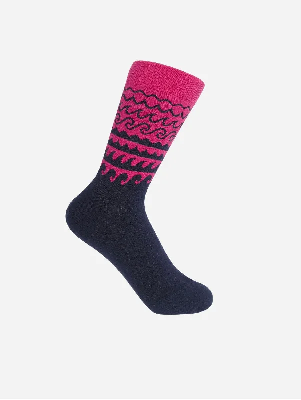 Wave Women's Organic Cotton Socks | Pink