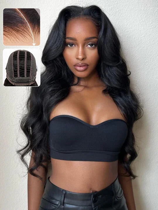 Box braided wigs with jumbo size for a bold look[Wear & Go] Breathable Air Wig 3D Body Wave 13x4 Lace Front Human Hair Wigs