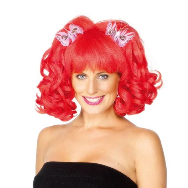 Long - length wig with a curly fringe for a playful and youthful vibeYoshi Wig