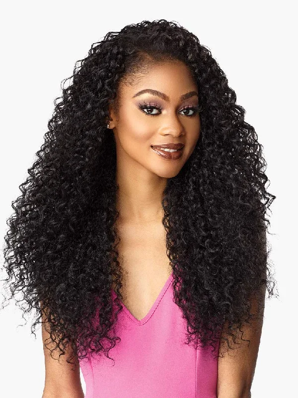 Half wig with a pre - plucked hairline for a more natural lookSensationnel hair extensions - Instant weave drawstring cap 005 Half wig with a pre - plucked hairline for a more natural lookSensationnel hair extensions - Instant weave drawstring cap 005