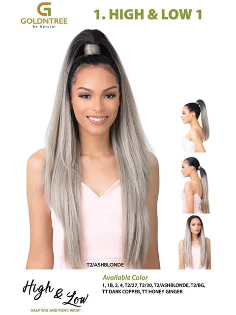 Half wig with a wavy texture for a beachy lookIts a wig Goldntree Half Wig & Ponytail - High & Low 1