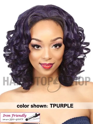 Half wig with a curly fringe for a playful and youthful vibeIts a Wig Iron Friendly Half Wig - BARIKA Half wig with a curly fringe for a playful and youthful vibeIts a Wig Iron Friendly Half Wig - BARIKA
