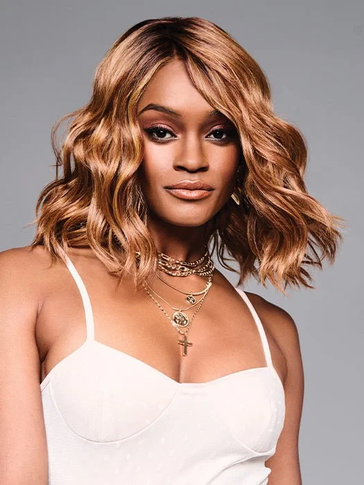 Short wig with a pre - plucked hairline for a more natural lookJordan | Synthetic Lace Front Wig (Mono Top)