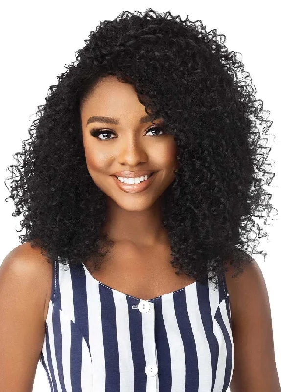 Half wig with a pre - bleached knot for a natural - looking scalpOutre Big Beautiful Hair Half Wig Lays Flat 3C MOONLIGHT MAVEN (DR425) Half wig with a pre - bleached knot for a natural - looking scalpOutre Big Beautiful Hair Half Wig Lays Flat 3C MOONLIGHT MAVEN (DR425)