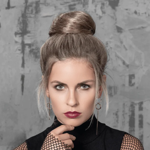 Lace - front short wig for a seamless and realistic hairlinePiccolo Hairpiece (Drawstring Bun) by Ellen Wille - FINAL SALE