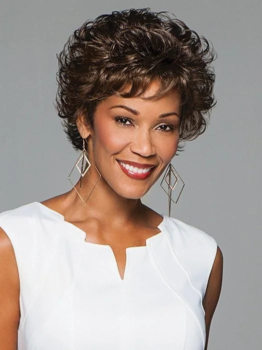 Short wig with a pixie cut for a bold and edgy lookPrecedence | Synthetic Wig (Mono Top)