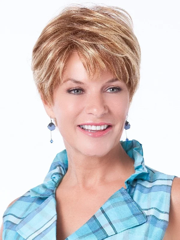 Short wig in a fiery red color for a vibrant appearancePrestigious Wig | Synthetic Pixie Wig | CLOSEOUT