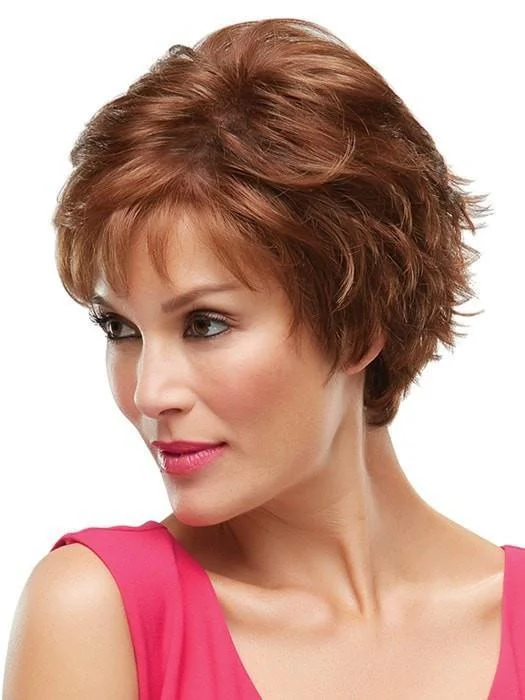 Petite short wig designed for a more delicate frameRobin Petite | Synthetic Wig (Mono Top) | CLOSEOUT