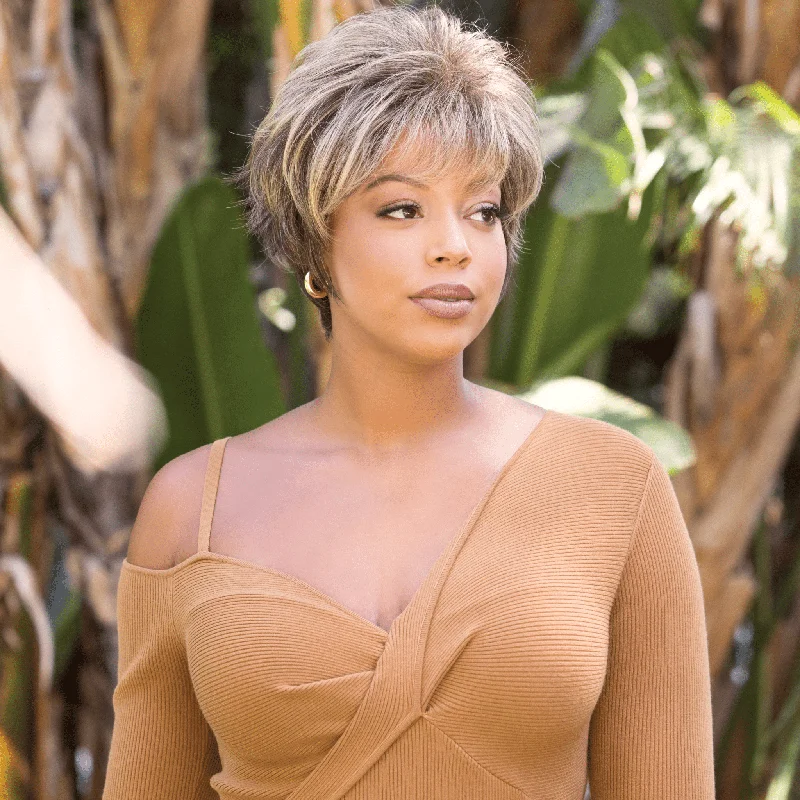 Platinum - blonde short wig for a trendy and eye - catching styleRoni Short Wig by Noriko  | Discontinued | All Sales Final