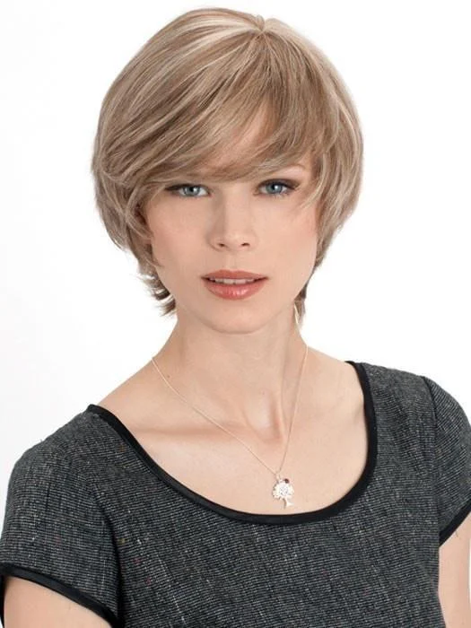 Short wig with a pre - plucked hairline for a more natural lookSapphire by Louis Ferre | Human Hair Wig | CLOSEOUT