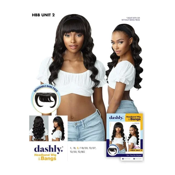 Half wig with a side - part for a more flattering lookSensationnel Dashly Synthetic Headband Wig & Bangs - HBB UNIT 2 Half wig with a side - part for a more flattering lookSensationnel Dashly Synthetic Headband Wig & Bangs - HBB UNIT 2