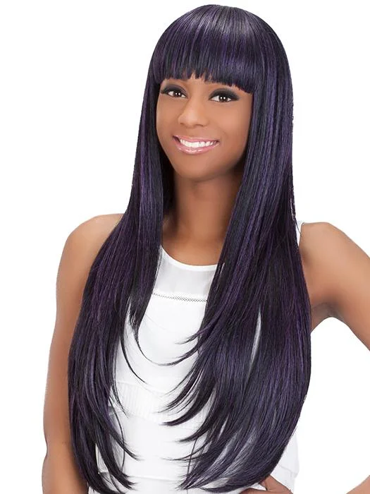 Short wig with a pre - plucked hairline for a more natural lookSkyler | HF Synthetic Wig (Basic Cap)