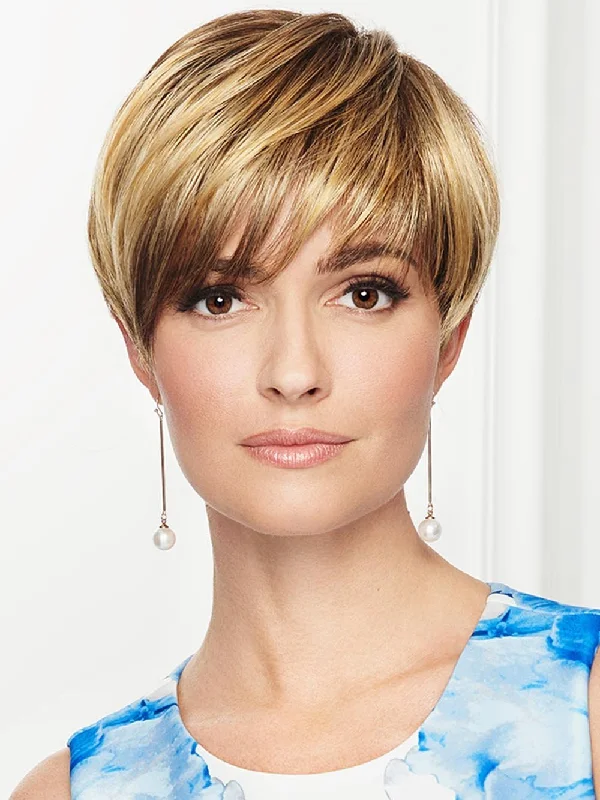 Lace - front short wig for a seamless and realistic hairlineSo Stylish by Gabor | Synthetic (Mono Crown) | CLOSEOUT