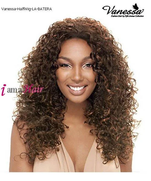 Half wig in a jet - black color for a classic appearanceVanessa Fifth Avenue Collection Synthetic Half Wig - LA BATERA Half wig in a jet - black color for a classic appearanceVanessa Fifth Avenue Collection Synthetic Half Wig - LA BATERA