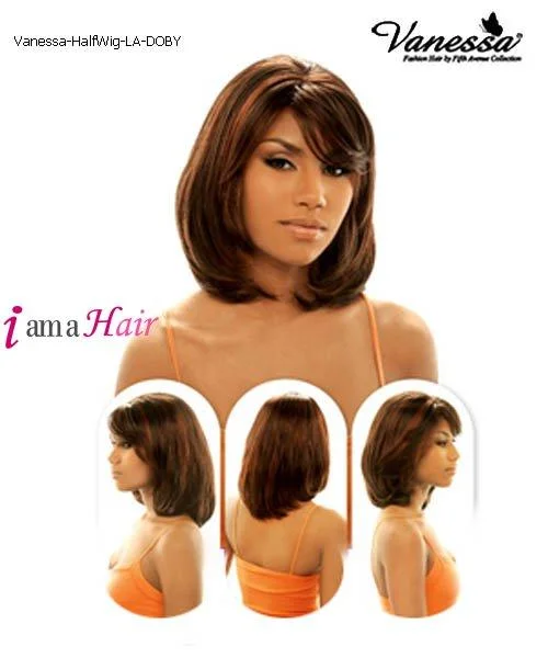 Half wig with a wavy texture for a beachy lookVanessa Fifth Avenue Collection Synthetic Half Wig - LA DOBY Half wig with a wavy texture for a beachy lookVanessa Fifth Avenue Collection Synthetic Half Wig - LA DOBY